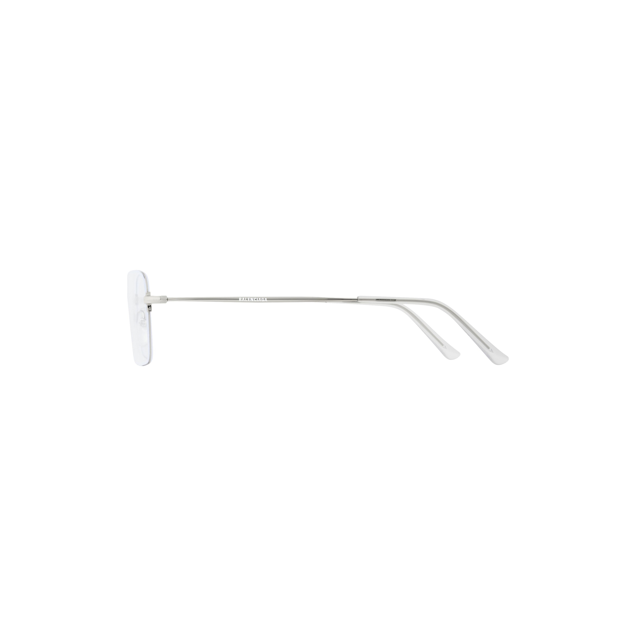 Invisible Rectangle Sunglasses in Silver - Image 3